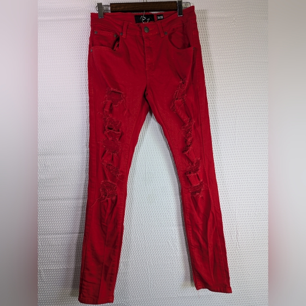 RPM red women's distressed jeans size 30x32